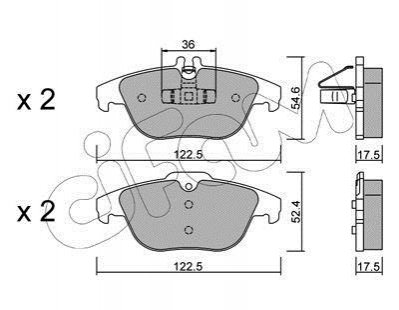 822-666-0 CIFAM Гальмівні колодки зад. MB W204 1.8-2.3 07- (ATE)
