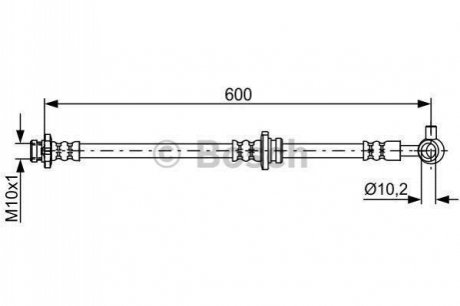 1987481827 BOSCH BOSCH шланг гальм передн. прав. NISSAN TIIDA -11