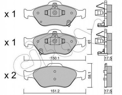 822-316-1 CIFAM Гальмівні колодки перед. Toyota Yaris 05- (ATE)