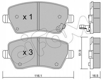 822-485-1 CIFAM Гальмівні колодки перед. Suzuki Swift 05- (TRW)