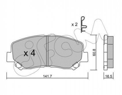 822-969-0 CIFAM Гальмівні колодки перед. Mazda CX-5 11- Akebono