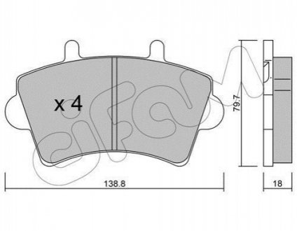 822-545-0 CIFAM Гальмівні колодки перед Master/Movano 00- (R16)