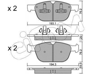 822-834-0 CIFAM Гальмівні колодки перед. XC60/XC90 02- 2.0-4.4