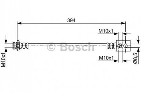 1987481818 BOSCH BOSCH шланг гальм. задн. NISSAN PATHFINDER -04