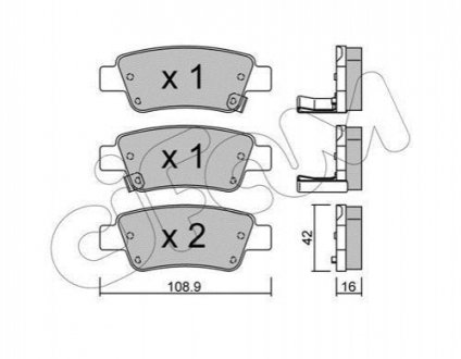 822-790-0 CIFAM Гальмівні колодки зад. Honda CR-V 07- (bosch)