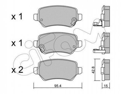 822-542-0 CIFAM Гальмівні колодки Astra/Ceed/Combo/Zafira 94-