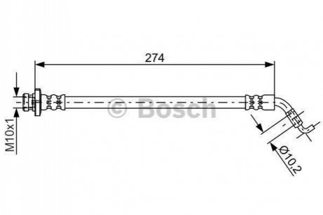 1987481820 BOSCH BOSCH шланг гальм. задн. NISSAN MURANO II -14