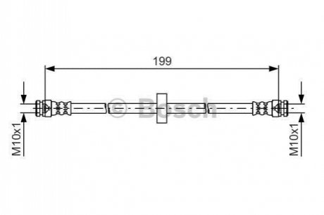1987481607 BOSCH BOSCH FIAT шланг гальмівний задн. ALBEA 96-
