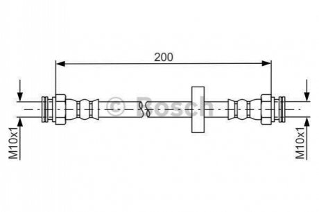 1987481670 BOSCH BOSCH FIAT шланг гальмівний задн. DOBLO 10-