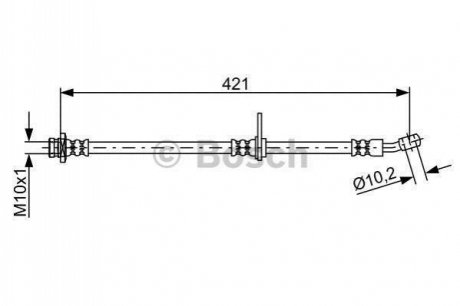 1987481856 BOSCH BOSCH шланг гальм. передн. SUZUKI LIANA 04-