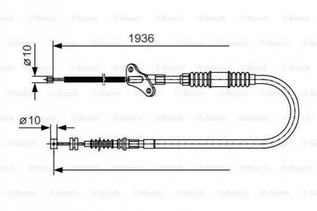 1987482111 BOSCH BOSCH OPEL трос ручного гальма Frontera 92-