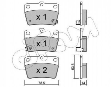 822-431-0 CIFAM Колодки гальмівні задн. DR5/RAV 4 (01-21)