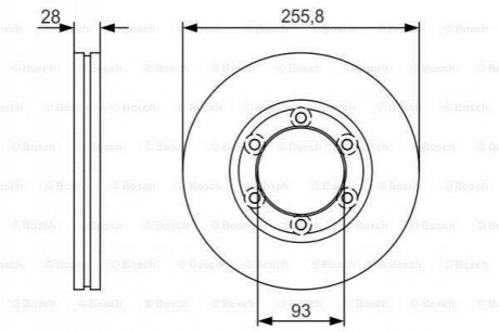 0986479R37 BOSCH BOSCH диск гальм.передн. MAZDA E Van 97-