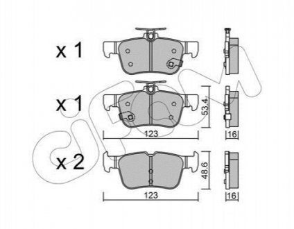 822-1040-0 CIFAM Гальмівні колодки Focus/Kuga/Mondeo 12-