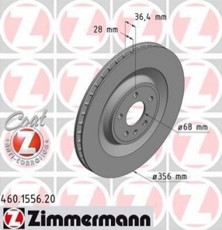 460155620 ZIMMERMANN Диск гальмівний Coat Z