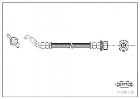 19035295 CORTECO Шланг гальмівний