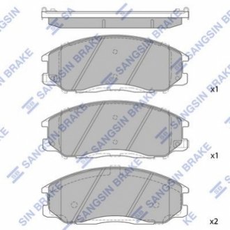 SP1115 Hi-Q (SANGSIN) Колодки тормозные Santa Fe (00-) перед (58101-26A00) (SP1115) Sangsin