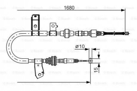 1987482087 BOSCH BOSCH HONDA трос ручного гальма задн. лів. CR-V I 95-