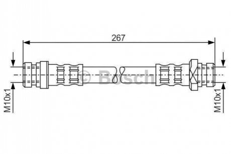 1987476901 BOSCH BOSCH HYUNDAI шланг гальмівний задн. LANTRA II 95-