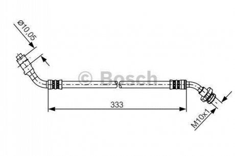 1987481229 BOSCH BOSCH шланг гальм. передн. лів. NISSAN TERRANO -97