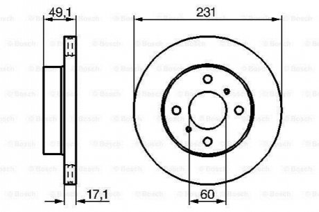 0986479241 BOSCH BOSCH SUZUKI диск гальмівний передн. Wagon R+ -00