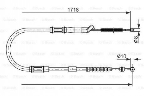 1987477797 BOSCH BOSCH TOYOTA трос ручного гальма лів. CAMRY 91-