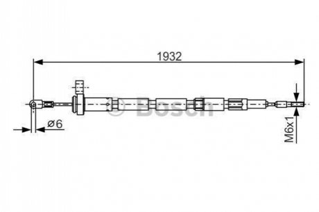 1987477346 BOSCH BOSCH VOLVO трос ручного гальма 240-260 75-
