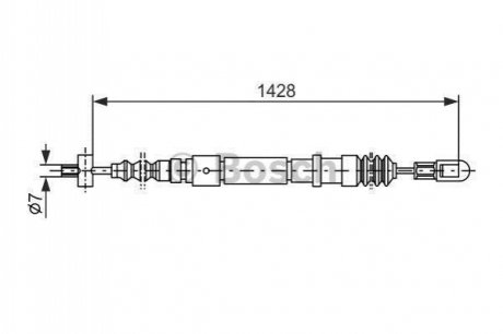 1987477353 BOSCH BOSCH VOLVO трос ручного гальма 480-440 87-