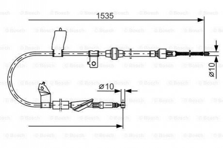 1987482085 BOSCH BOSCH HONDA трос ручн.гальма лів.Civic 95-