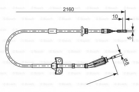 1987482284 BOSCH BOSCH трос гальм. лів. VOLVO XC90 -14