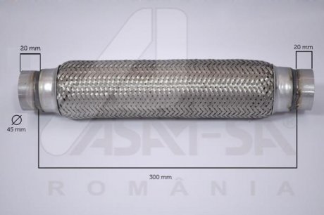 60095 ASAM ASAM RENAULT гофра глушника 45*300