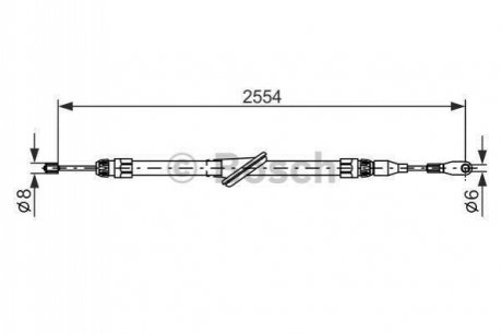 1987477699 BOSCH BOSCH трос ручного гальм. DB C202