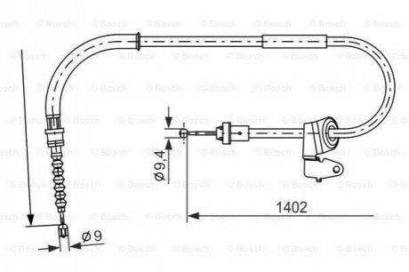 1987482226 BOSCH BOSCH трос гальм. прав. MINI -12
