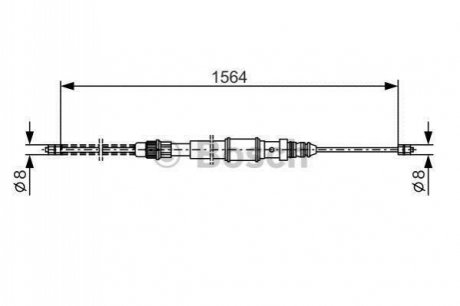 1987477311 BOSCH BOSCH RENAULT трос гальма R19