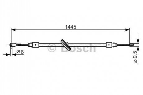 1987477905 BOSCH BOSCH трос гальм DB M163