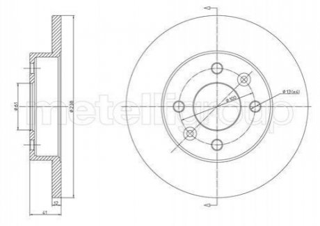 800-082 CIFAM Гальмівний диск перед. Clio/Logan/Megane/Nova/Rapid (81-21)