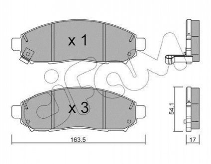 822-743-0 CIFAM Гальмівні колодки перед. Nissan Navara 2,5dCi 05-