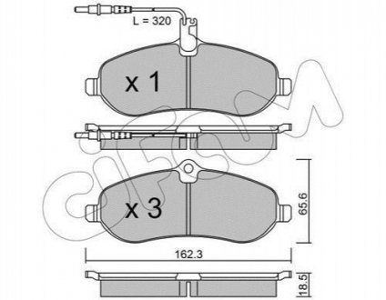 822-707-0 CIFAM Гальмівні колодки перед. Scudo/Expert 07-