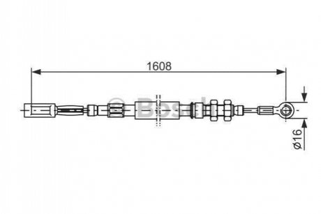 1 987 477 417 BOSCH ТРОС ГАЛЬМIВНИЙ