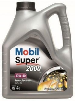 150018 MOBIL Моторна олива MOBIL Super 2000 / 10W40 / 4л. / ( ACEA A3/B4, VW 501.01/505.00, MB 229.1 )