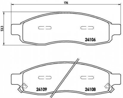 P58 001 BREMBO Гальмівні колодки дискові