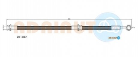 28.1208.1 ADRIAUTO ADRIAUTO NISSAN шланг гальмівний задн. лів.Primera P11 -01 (диск. гальм.)
