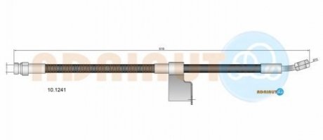 10.1241 ADRIAUTO ADRIAUTO HYUNDAI гальмівний шланг передн. лів. ELantra,Kia Carens 02-