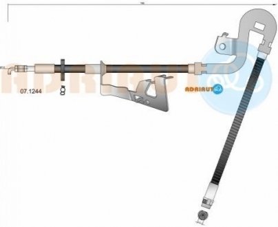 07.1244 ADRIAUTO ADRIAUTO CITROEN шланг гальмів.передн.лів.C5 III 08-,C6,Peugeot 407