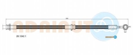 28.1242.1 ADRIAUTO ADRIAUTO NISSAN гальмівний шланг передн. лів. QASHQAI, QASHQAI +2