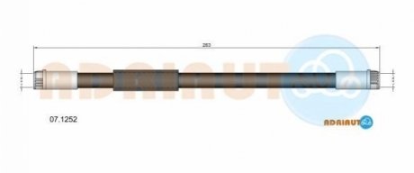 07.1252 ADRIAUTO ADRIAUTO гальмівний шланг задн. JUMPY 2.0, PEUGEOT EXPERT 07-
