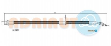 52.1281 ADRIAUTO ADRIAUTO шланг гальмівний передн. лівий TOYOTA Avensis -03