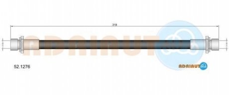 52.1276 ADRIAUTO ADRIAUTO TOYOTA шланг гальмівний YARIS, YARIS VERSO 99- -