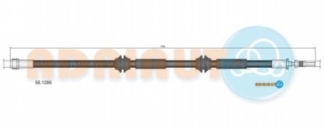 55.1295 ADRIAUTO ADRIAUTO VW гальмівний шланг передній TOUAREG 02-, PORSCHE