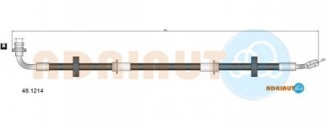 48.1214 ADRIAUTO ADRIAUTO SUZUKI шланг гальмівний передн.лів. VITARA 88-